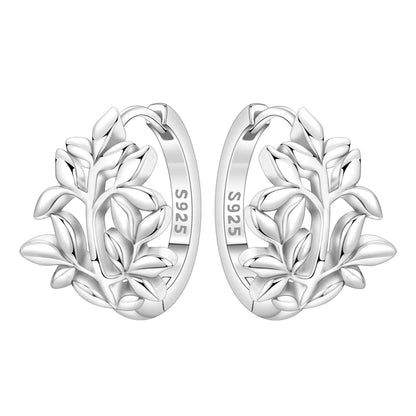 Orstarry Original 925 Sterling Silver Blue Iris Flower Earrings