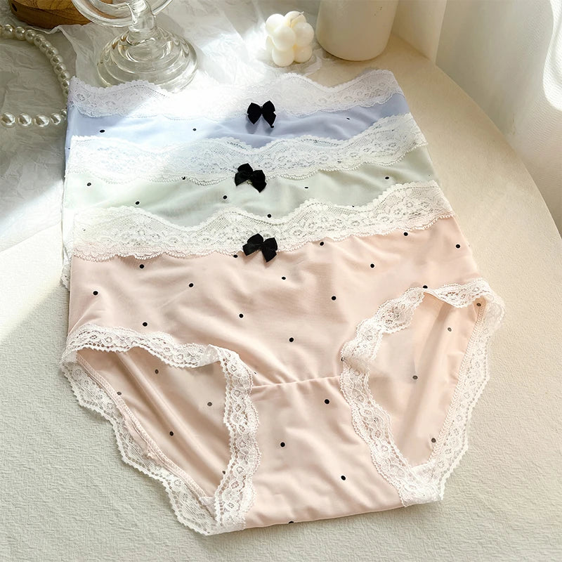 Polka Dot Underpants Sexy Transparent Lingerie Set