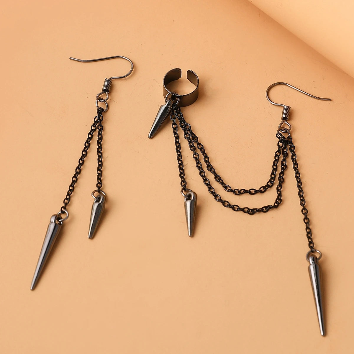 2PC Rascal Handsome Irregular Earrings