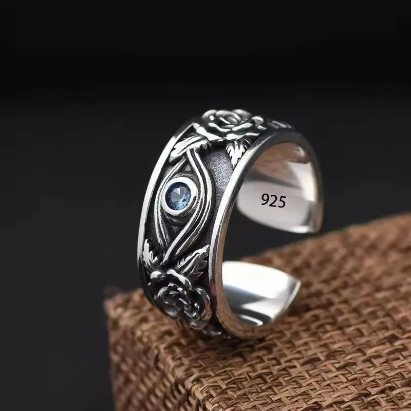 925 Sterling Silver Open Pearl Smile Stackable Finger Ring