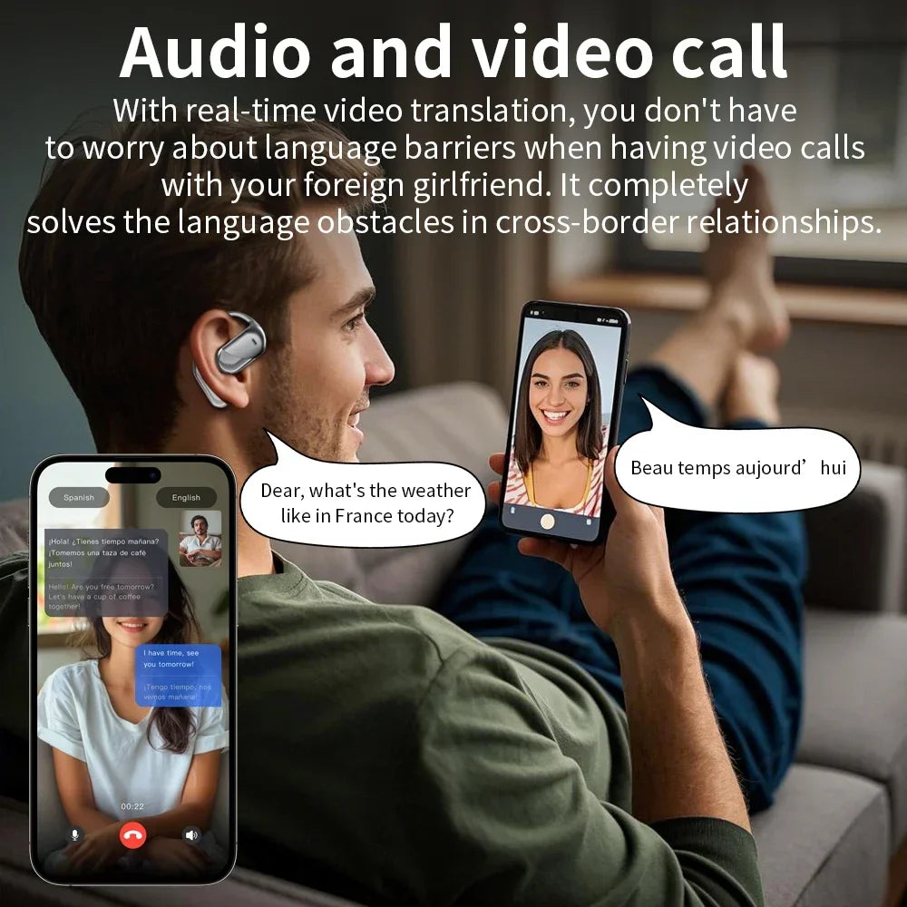 Q16H3 Bluetooth V6.1 AI Translation Earphones OWS Sport Headphone