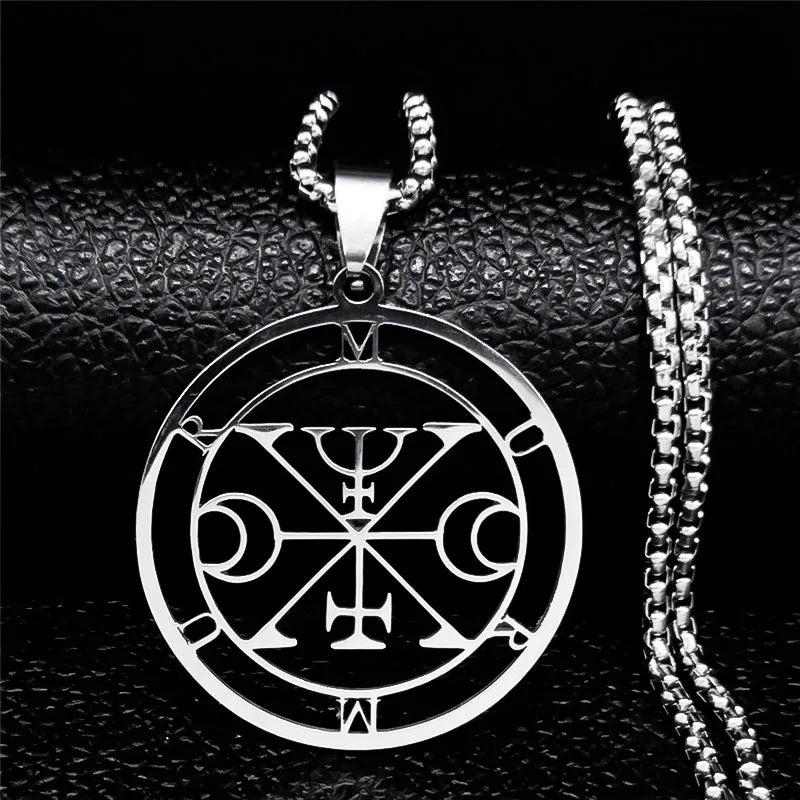 Sigeal Sigil De Lucifer Stainless Steel Satan Necklace