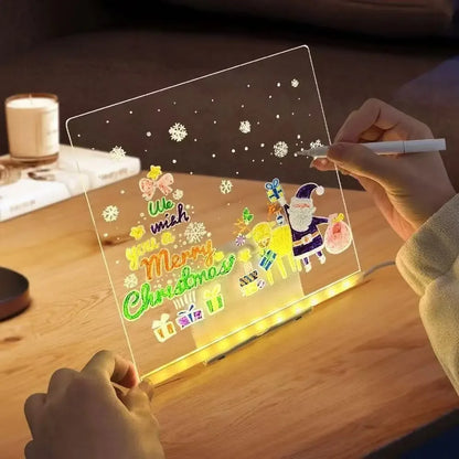 Magic LCD Tablet with Night Light LED Note Board