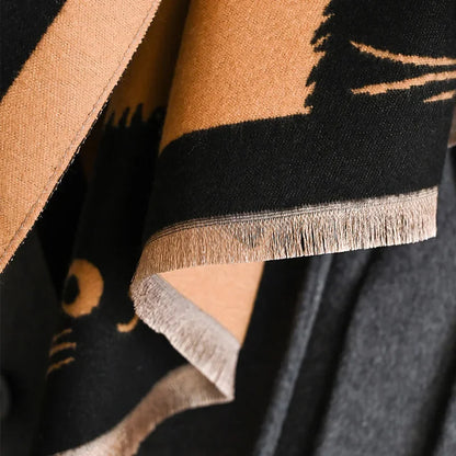 Cute Cat Cashmere Scarf