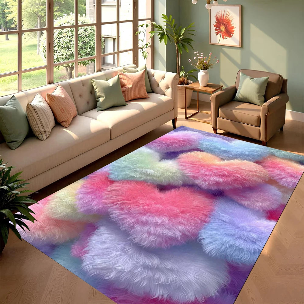 Colorful Dreamy Love Printed Carpet