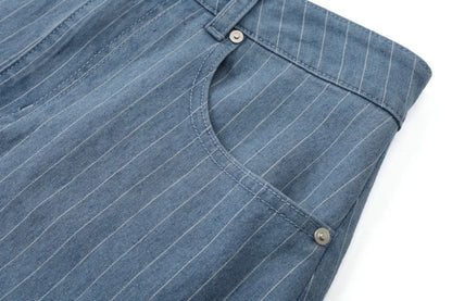 falda vaquera de rayas diplomáticas