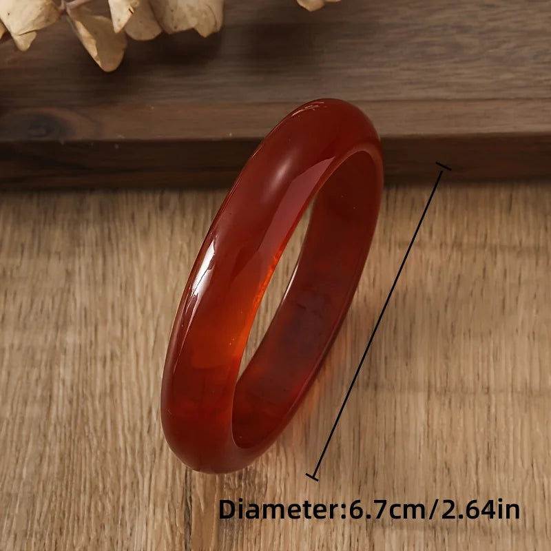 DANA Coffee Thick Resin Bangles Geometric Bracelets