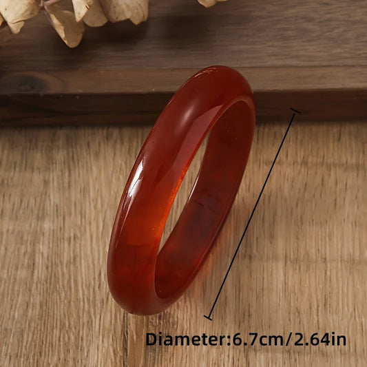 DANA Coffee Thick Resin Bangles Geometric Bracelets