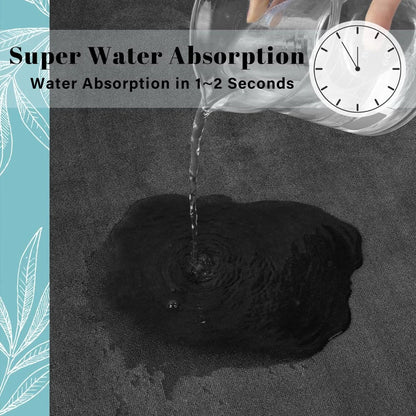 Super absorbent velvet bathroom floor mat