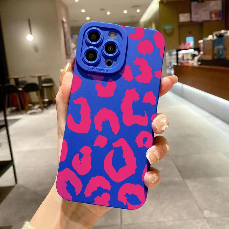 Leopard Design Camera Protective Phone Case iPhone Cover