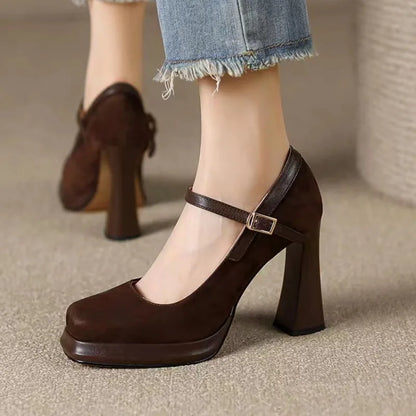 Sexy super high-heeled ankle-attached platform high-heeled shoes