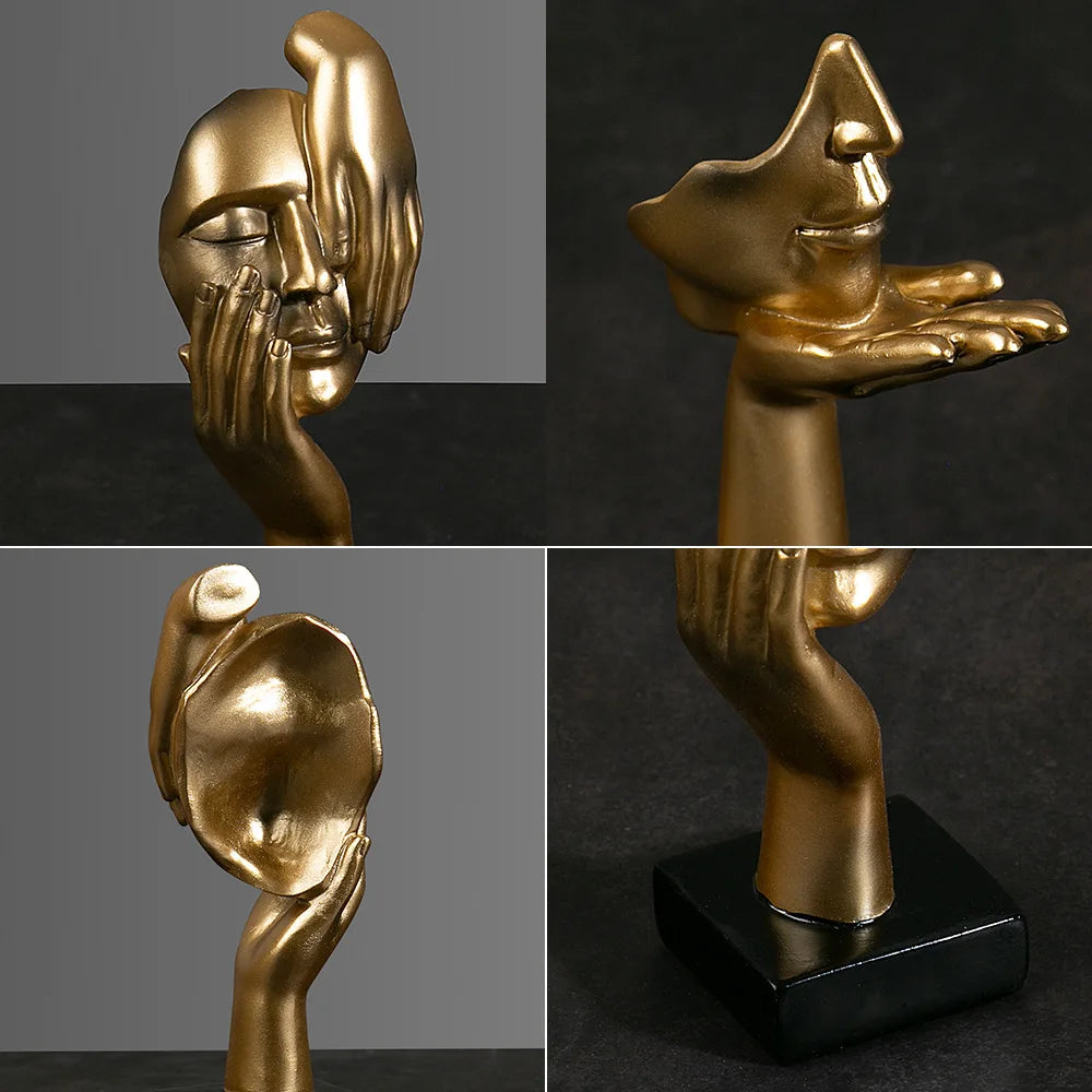 Resin Abstract Mask Statues Decor Gift