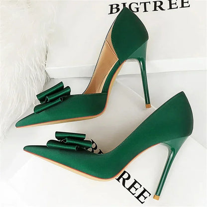High Heels Silk Satin Shoes