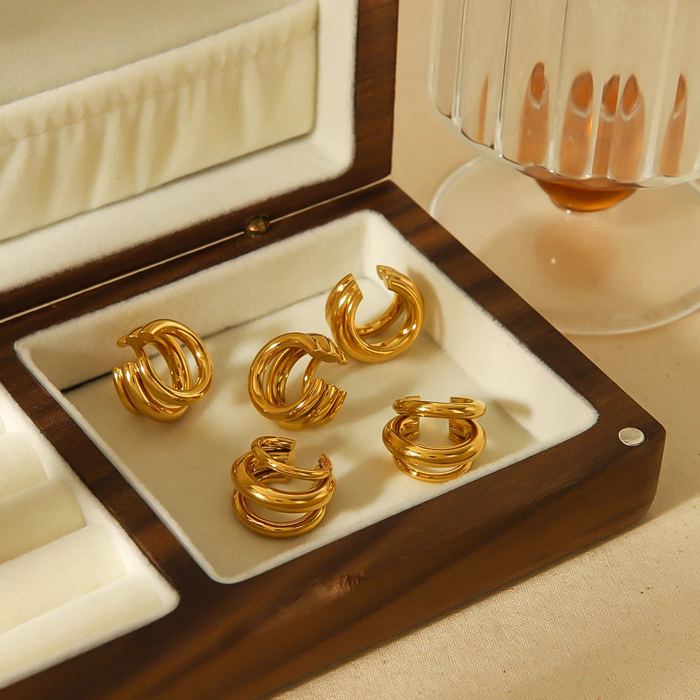 DANA 18K Gold Color Stainless Steel Earring