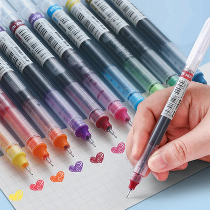 10 Pcs Color Gel pens Quick Drying Large Capacity Marking Drawing