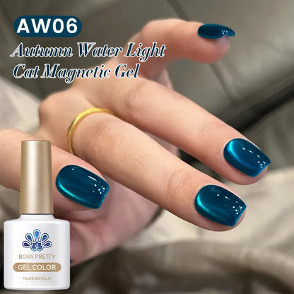 Sparkling Glass Bead Cat Magnetic Gel Nail Polish