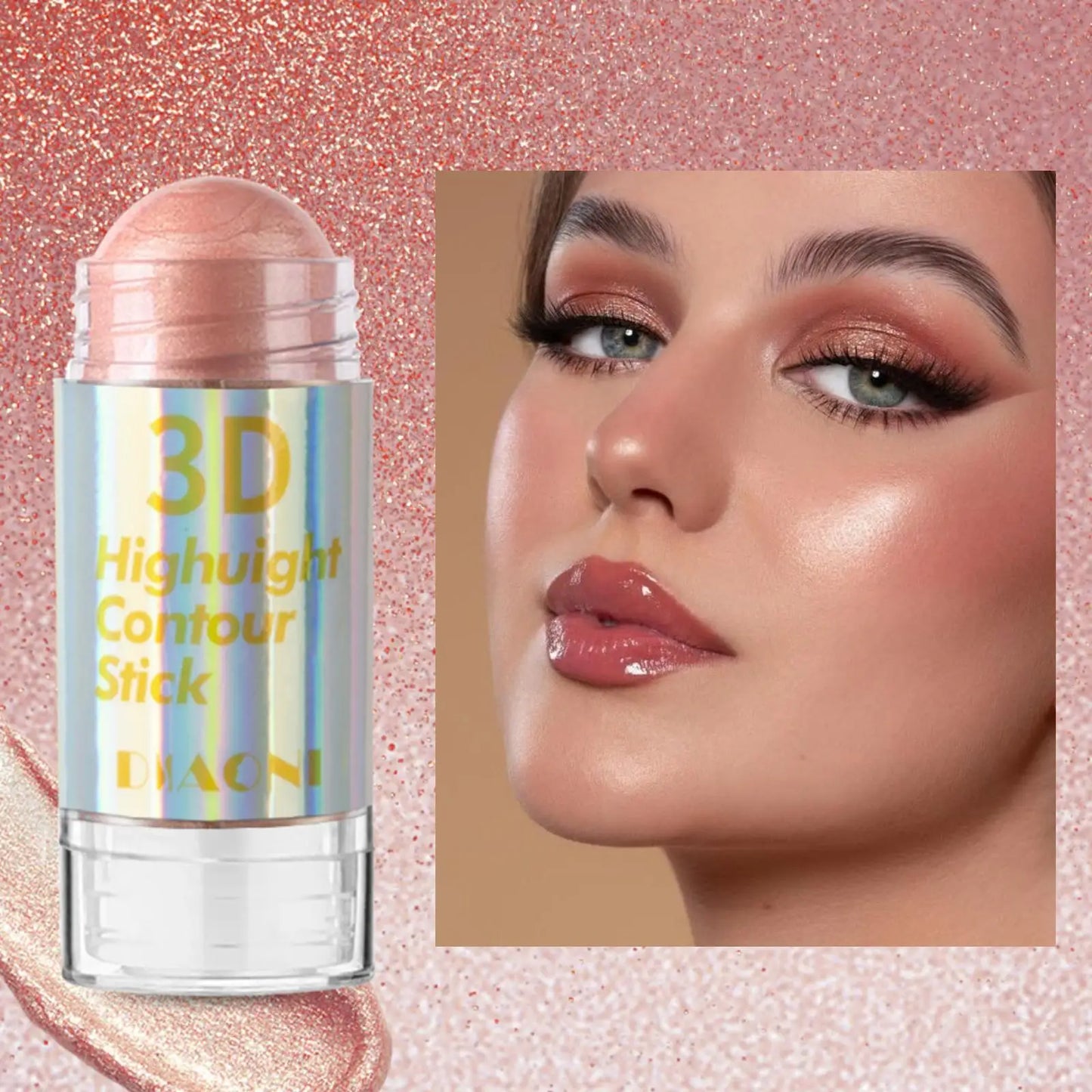 6 Colors 3D Face Brighten Highlighter Bar Cosmetic Face Contour