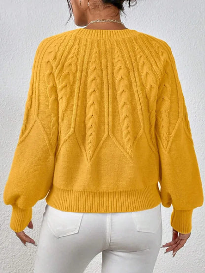 Elegant Casual Knitted Hoodie Thickened Warm Commuting Thread Sweater