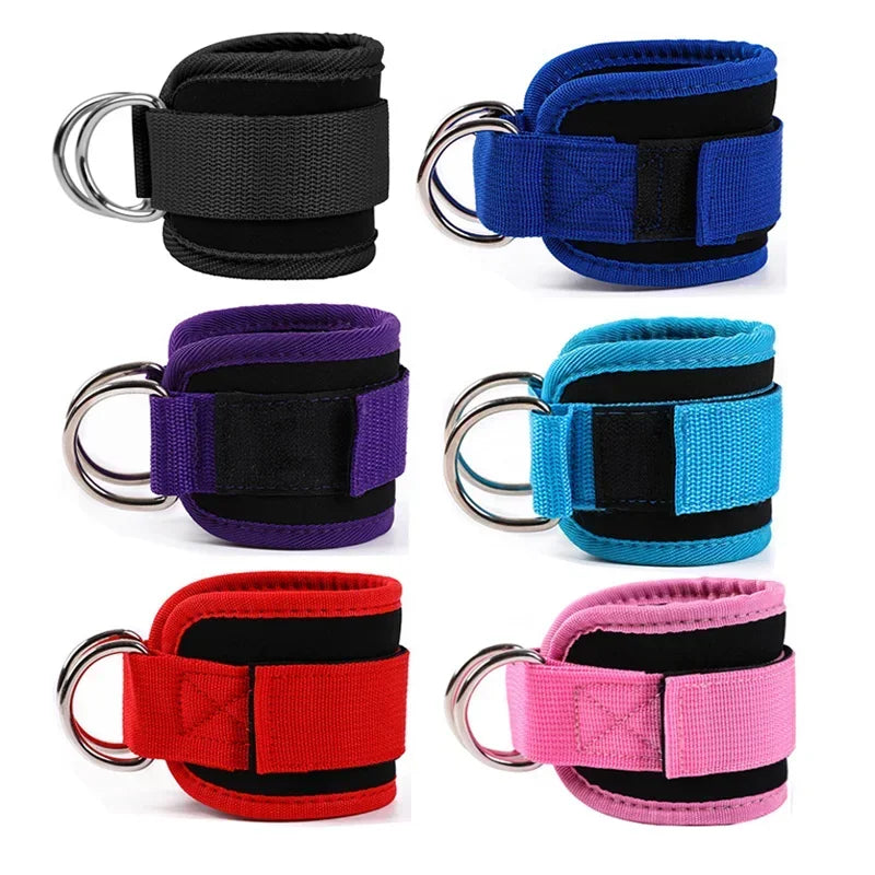 Cable Ankle Straps Double D-Ring Ankle Cuffs