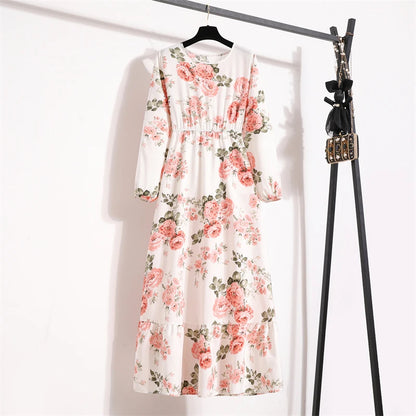 Maxi Casual Full Sleeve Floral Printed Dress