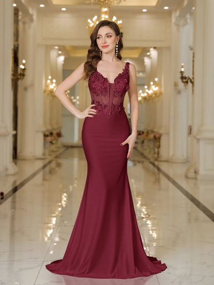 Mermaid Evening Backless Sling Dress