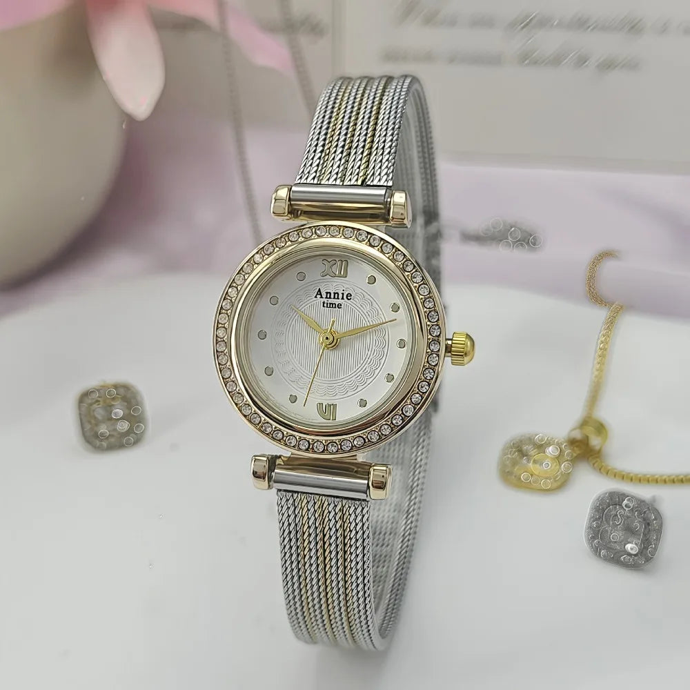 Luxury Quartz Wristwatches Intermittent Gold Bracelet Watch
