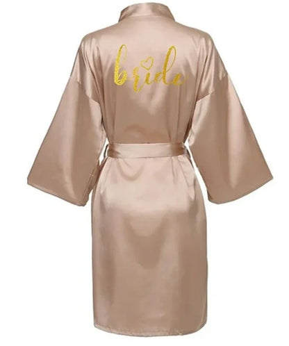 Bride Robe Kimono Satin Pajamas Bridesmaid Bathrobe
