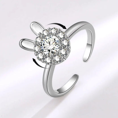 DANA 925 Silver Sunflower Diamond Zircon Ring