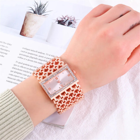 Square Diamond Quartz Watches