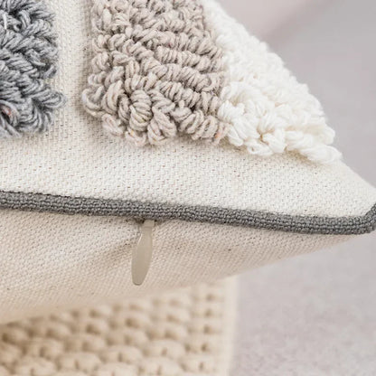 Boho Loop Pillowcases Grey Beige Pillowslip