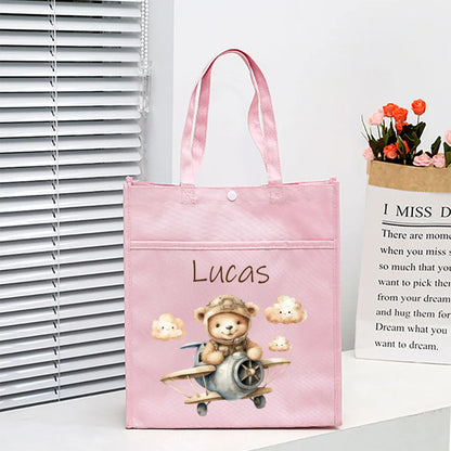 Kids Library Tote Bags Homeschool Cute Custom for Kids