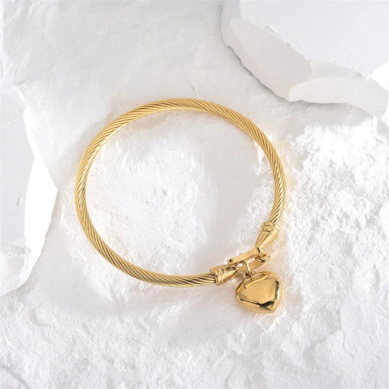 DANA 18k Gold Stainless Steel Heart Bracelets