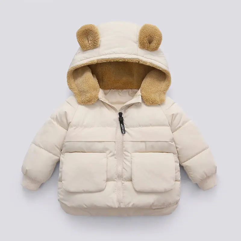 Autumn Winter Warm Outerwear Hooded Lamb Fleece Down Jackets