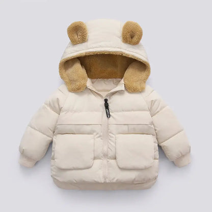 Autumn Winter Warm Outerwear Hooded Lamb Fleece Down Jackets