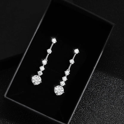 DANA 3ct a Pair Diamond Long Tassel Earring