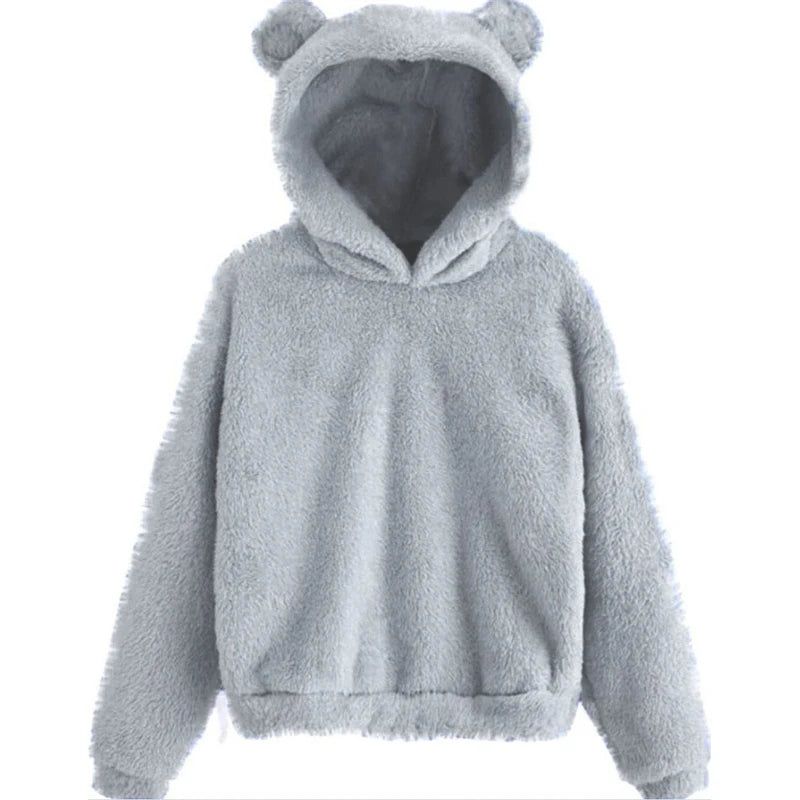 Korean Bear Ears Cute Fluffy Pullover