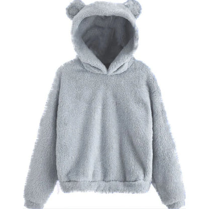 Korean Bear Ears Cute Fluffy Pullover