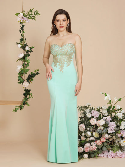 Elegant Mermaid Sweetheart Illusion Dress
