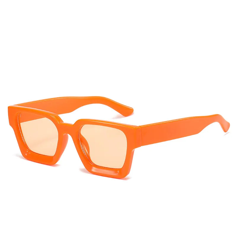Square Luxury Retro Green Brand Designer Sun Glasses
