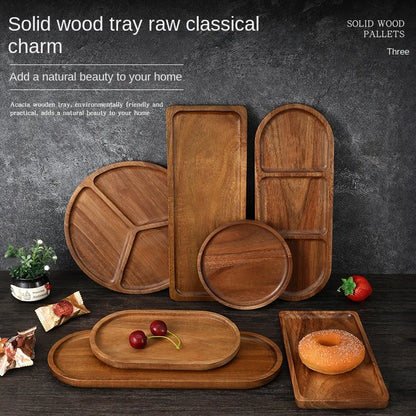 Japanese solid wood fruit plate