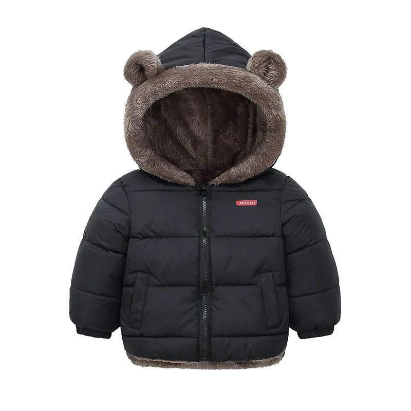 Autumn Winter Warm Outerwear Hooded Lamb Fleece Down Jackets