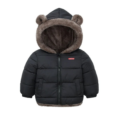 Autumn Winter Warm Outerwear Hooded Lamb Fleece Down Jackets