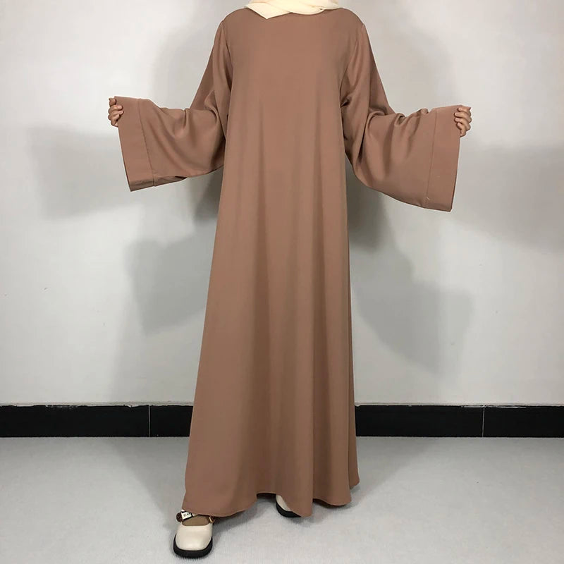 Abaya With Free Belt Muslim Dress