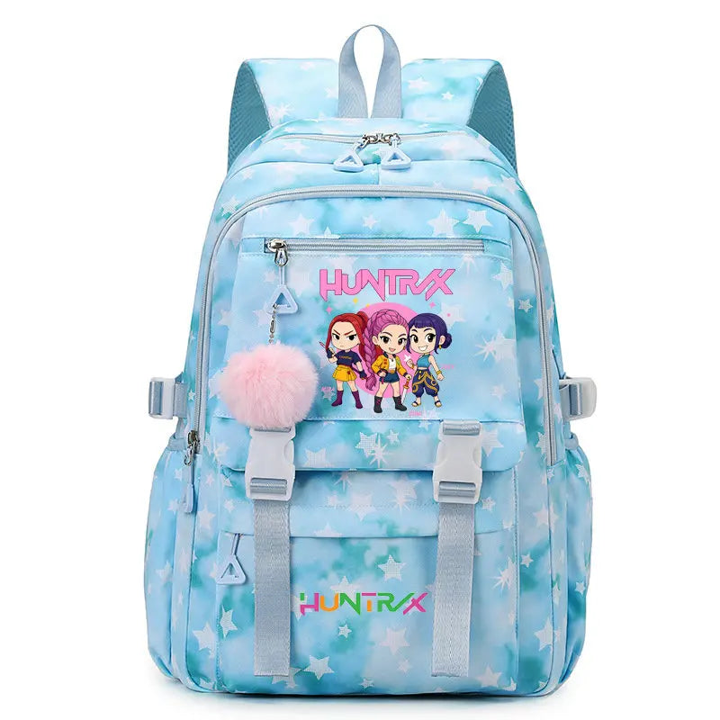 KPop Demon Hunters Print Student Backpack Large Capacity Schoolbag