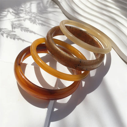 4-Piece Marble Acrylic Resin Bracelet