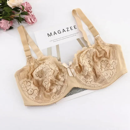 Sexy Thin Lace Underwear Soft Big Cup  Bra