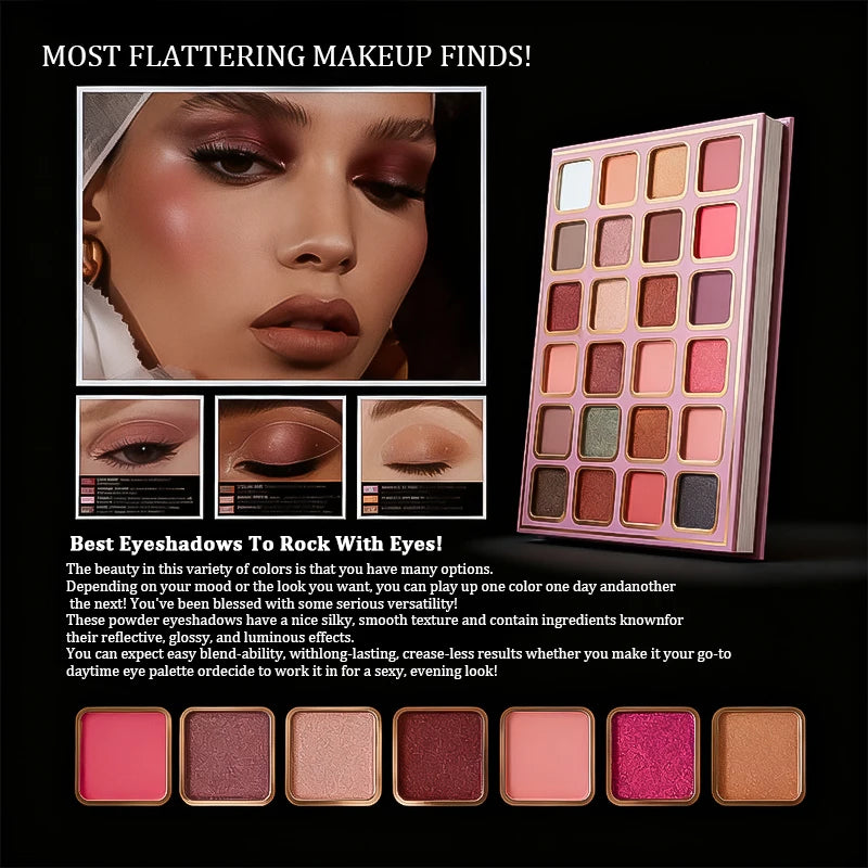 78 Colors Multi Makeup Palette with Brushes Matte Shimmer Eyeshadow Blush