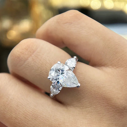 DANA Waterdrop Shape Full Moissanite Rings