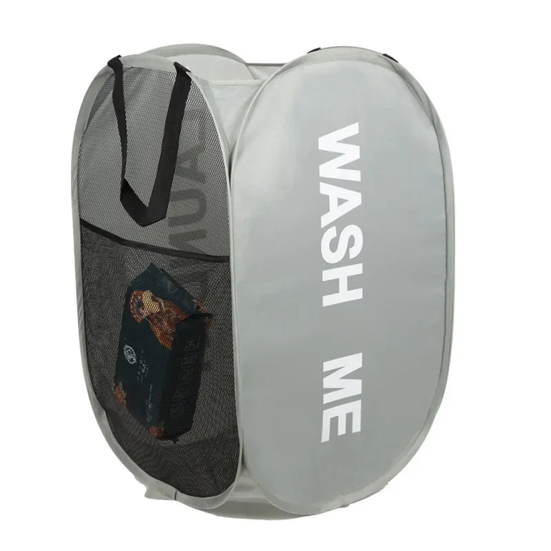 Portable Mesh Pop Up Laundry Hamper Wide