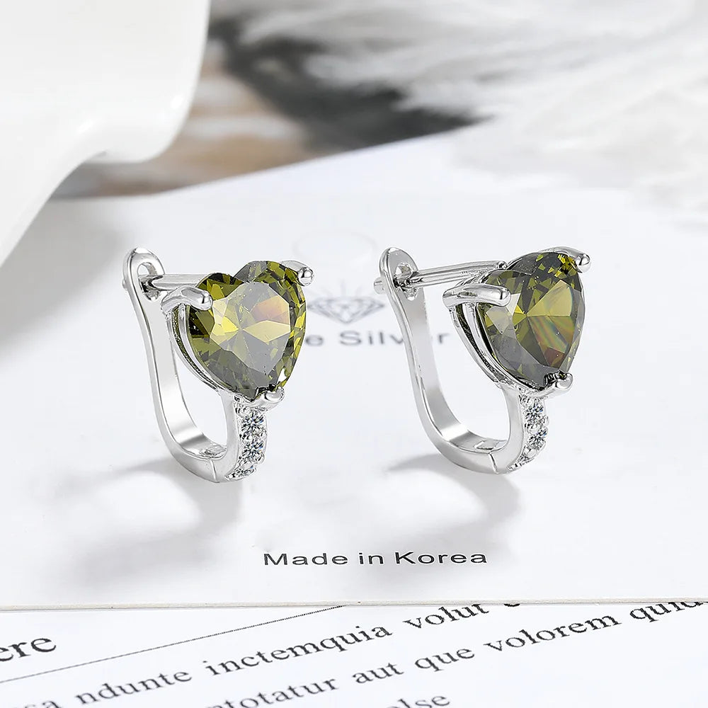 925 Sterling Silver Multiple zircon Earring